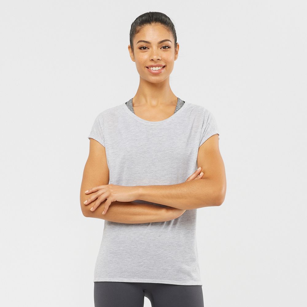 Salomon Singapore Womens Tank - COMET SHAPED W White | 14902-VPRY